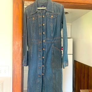 Vintage gap denim long jacket
